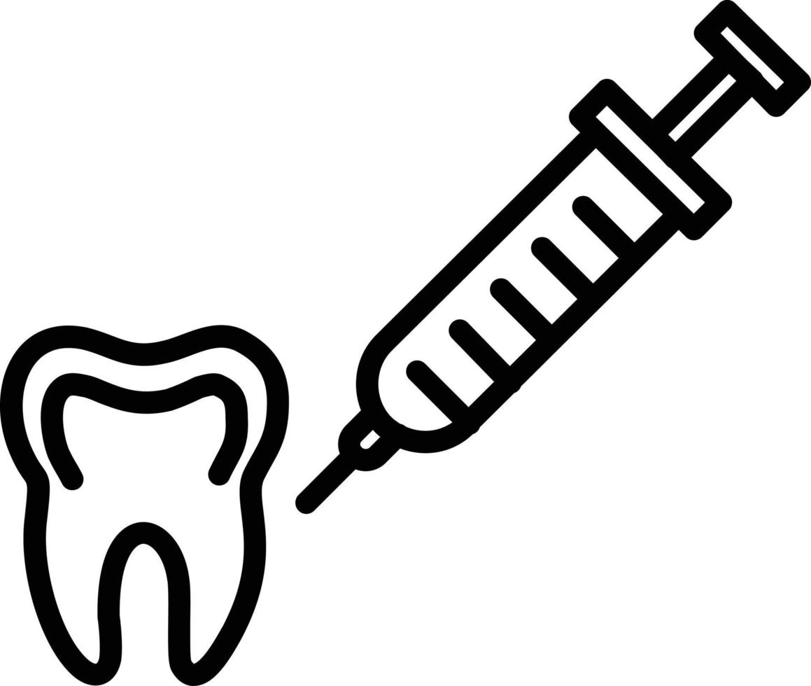 icona della linea di anestesia vettore