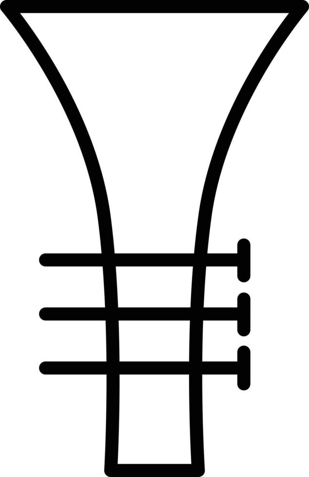 icona della linea di tromba vettore