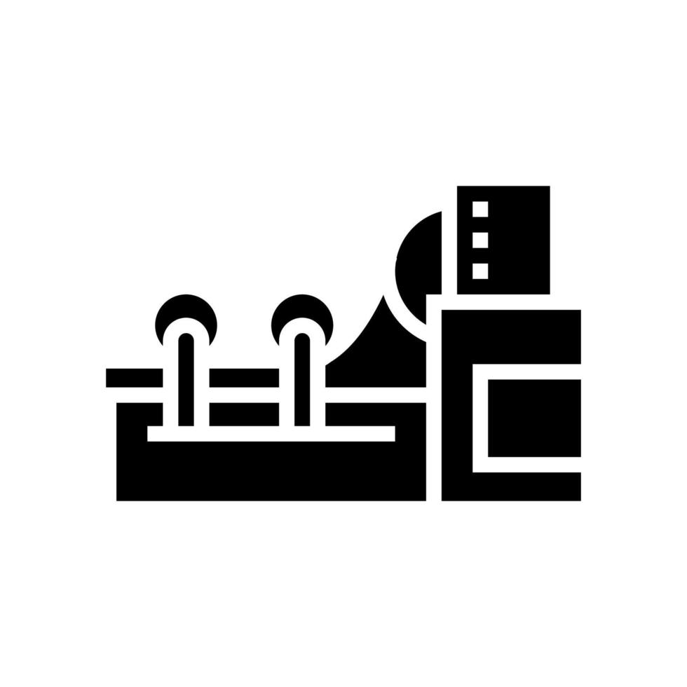 illustrazione vettoriale dell'icona del glifo del sistema di laminazione della carta