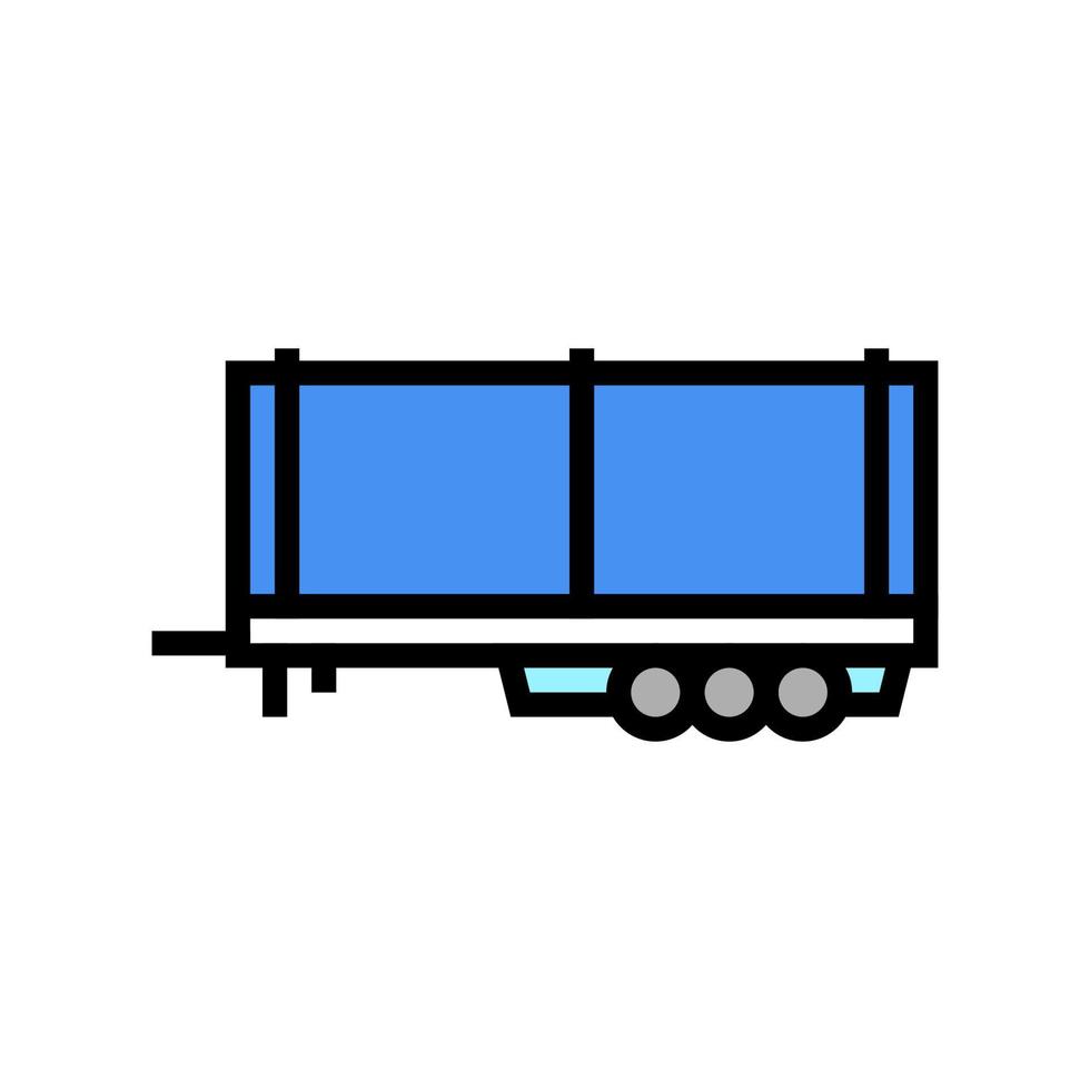 illustrazione vettoriale dell'icona del colore del rimorchio del camion
