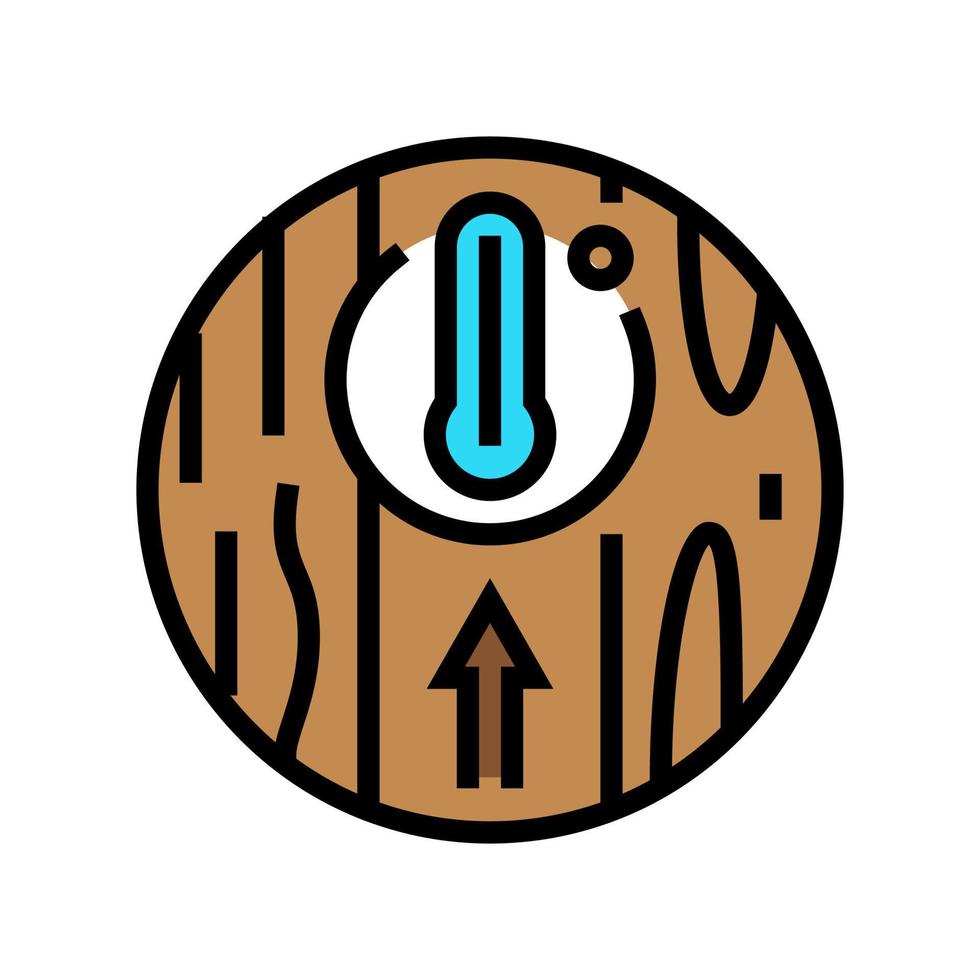 illustrazione vettoriale dell'icona del colore del pavimento dell'isolamento termico