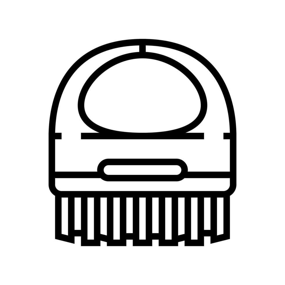 illustrazione vettoriale dell'icona della linea di accessori del salone della spa della spazzola