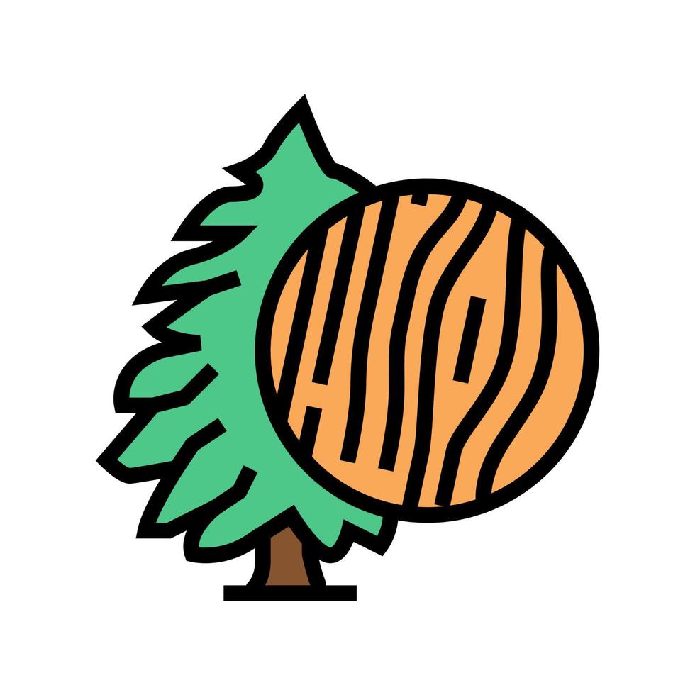 illustrazione vettoriale dell'icona del colore del legno di cedro