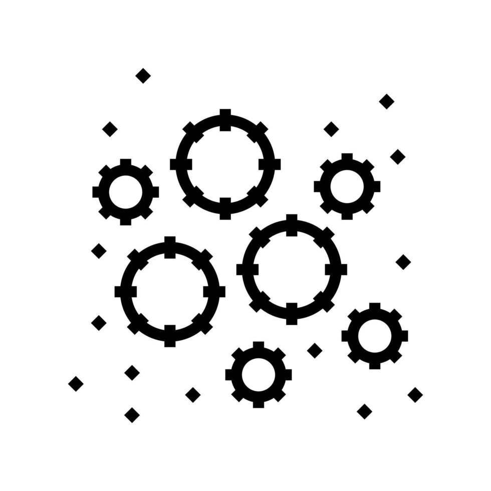 illustrazione vettoriale dell'icona della linea della malattia da virus