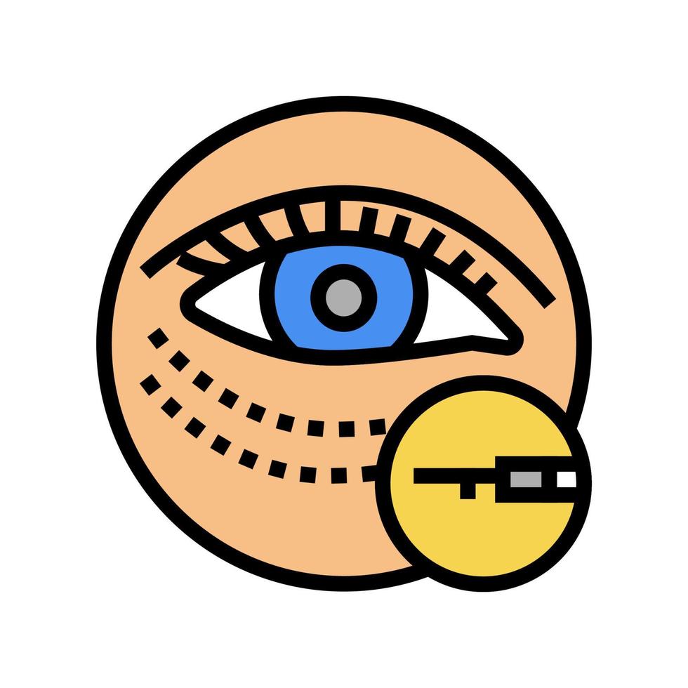 illustrazione vettoriale dell'icona del colore della chirurgia oculare