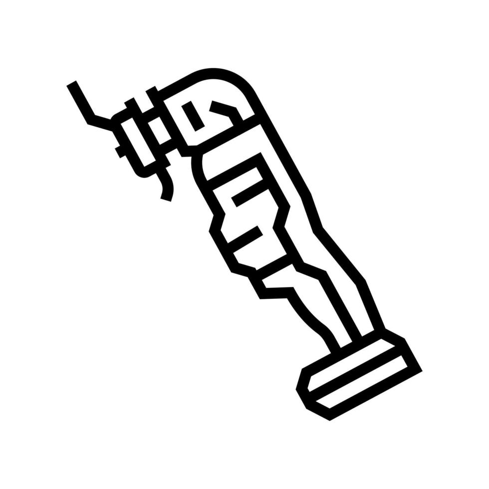 illustrazione vettoriale dell'icona della linea utensile oscillante