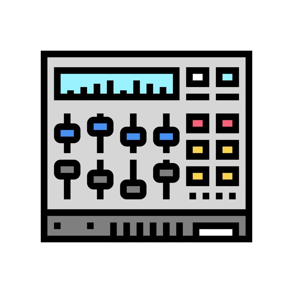 illustrazione vettoriale dell'icona del colore dell'attrezzatura del mixer audio