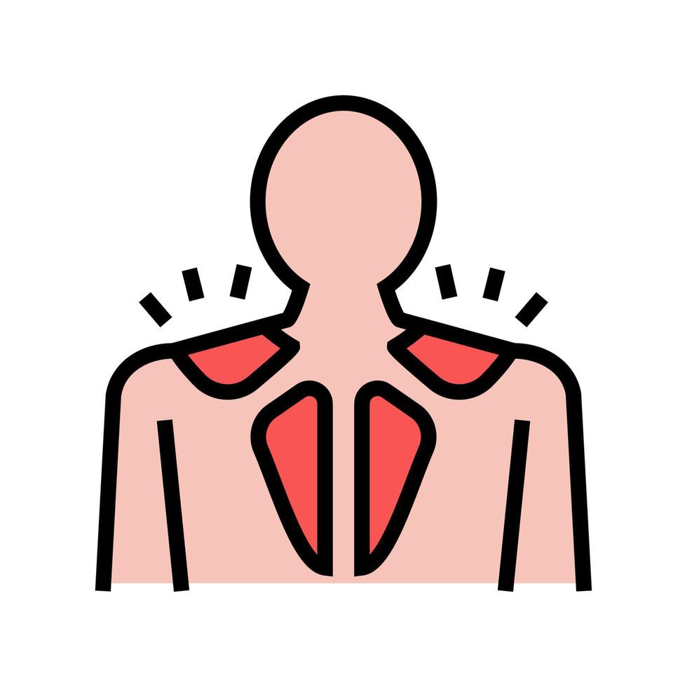 illustrazione vettoriale dell'icona del colore della malattia della miosite