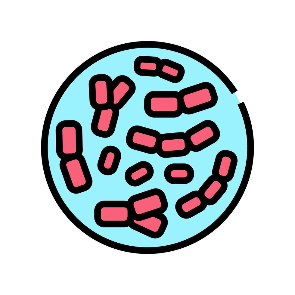 illustrazione vettoriale dell'icona del colore dei probiotici del bifidobatterio
