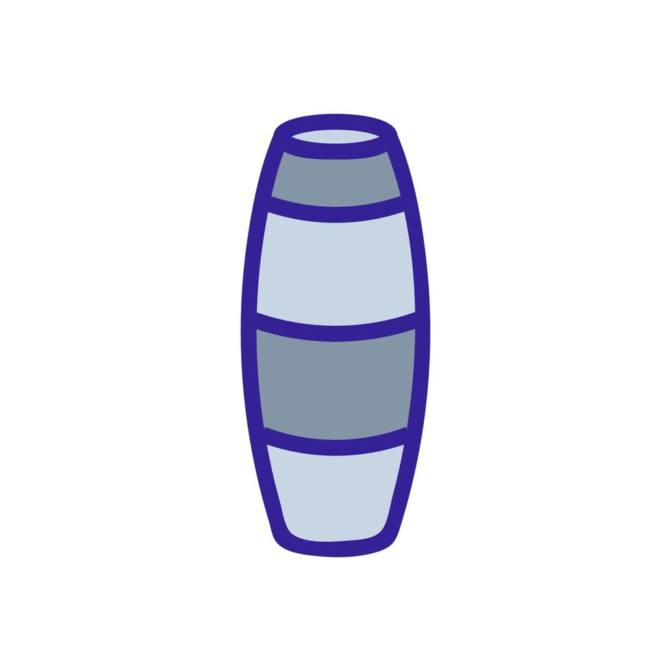 illustrazione del contorno vettoriale dell'icona del vaso a strisce orizzontali