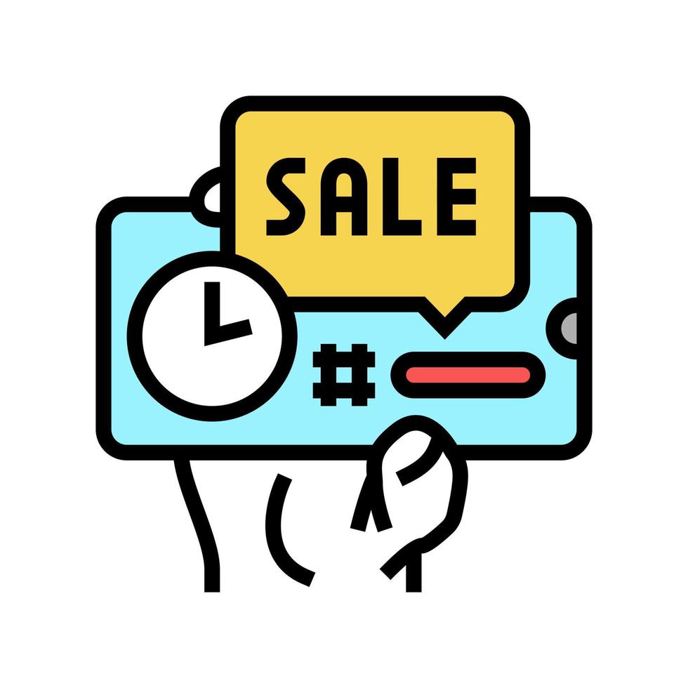 illustrazione vettoriale dell'icona di colore effimero di vendita