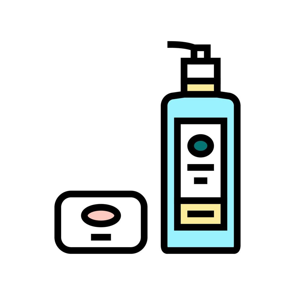 illustrazione vettoriale dell'icona del colore della confezione di sapone e detergente per le mani