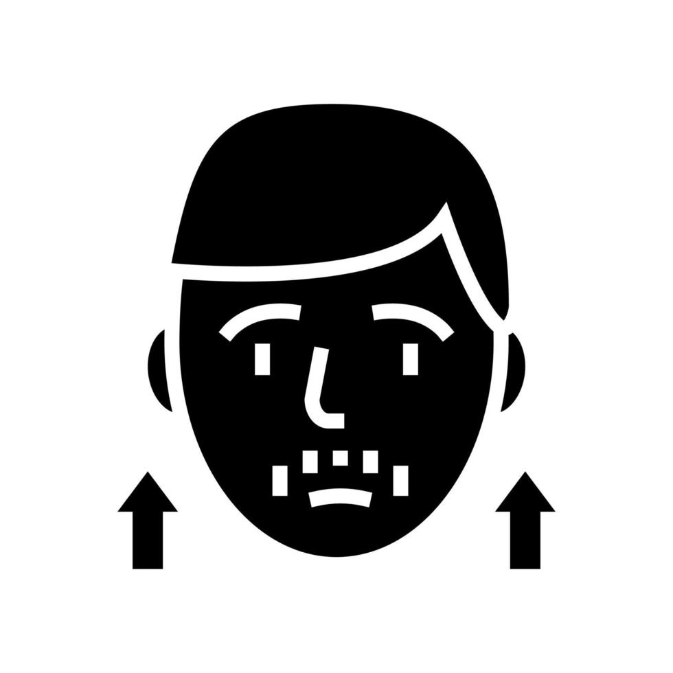 illustrazione vettoriale dell'icona del glifo di endocrinologia della pubertà precoce