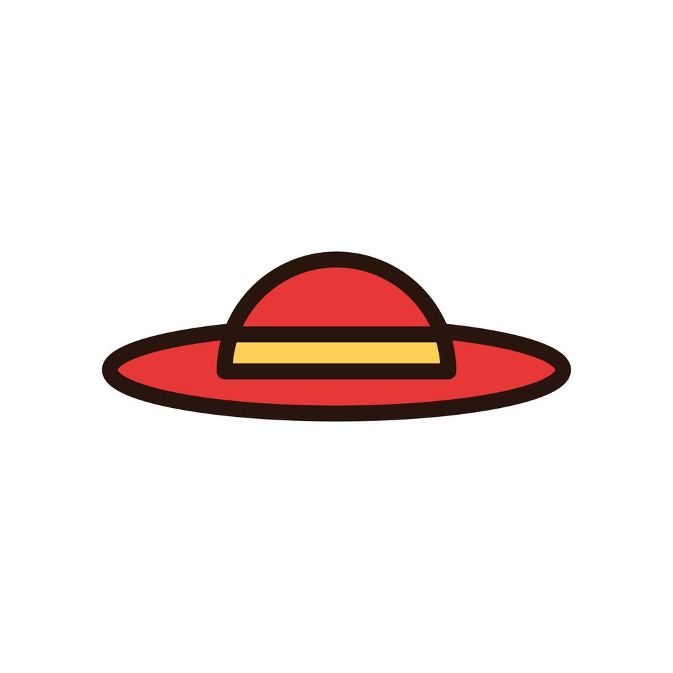 illustrazione dell'icona di vacanza del cappello vettore