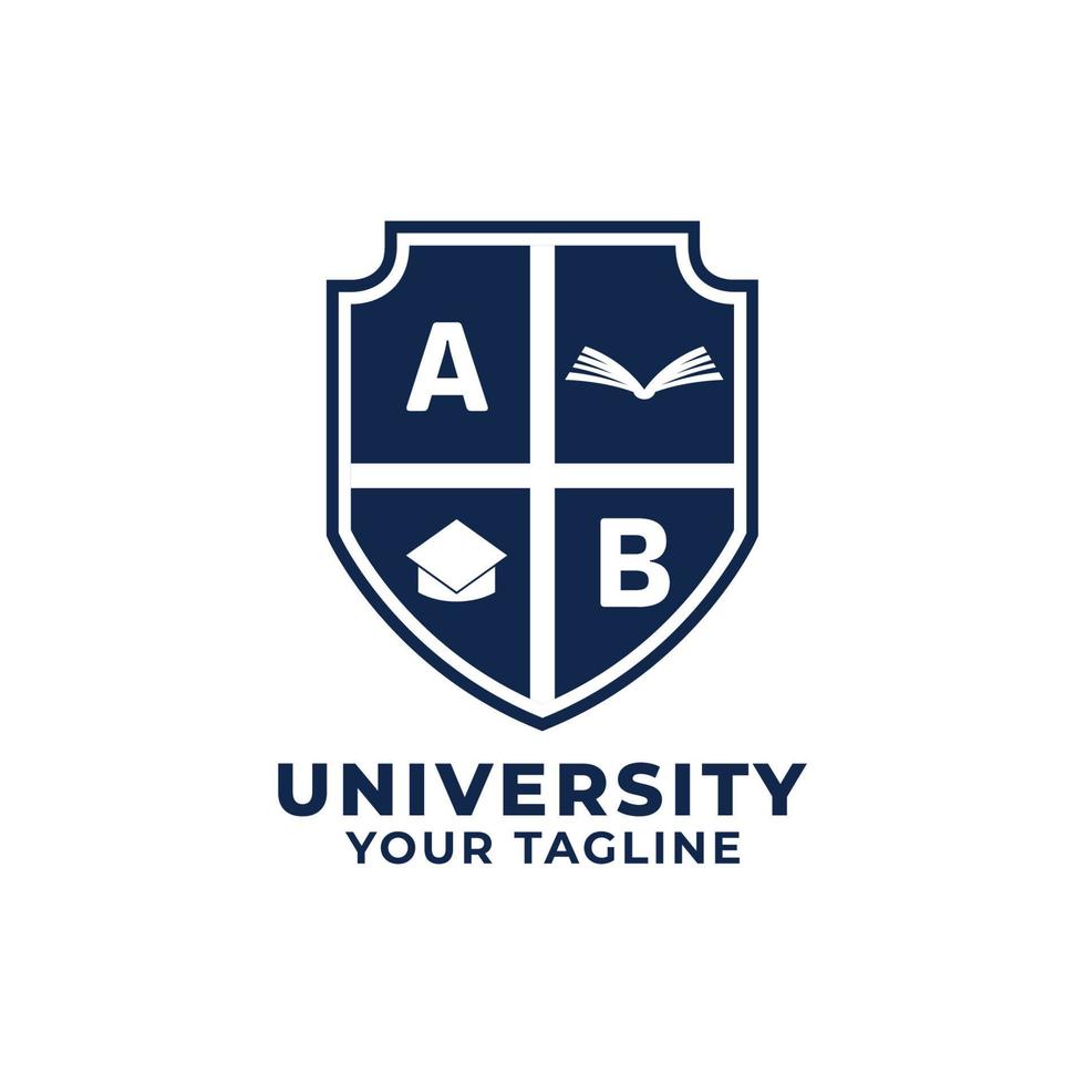 design del logo dell'icona dell'istruzione vettore