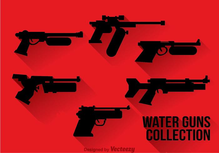 Silhouette di pistola ad acqua vettore