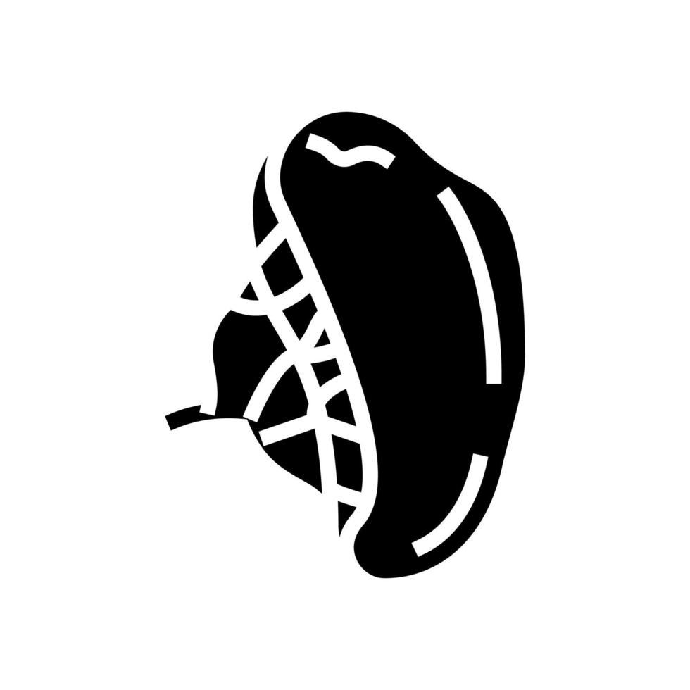 illustrazione vettoriale dell'icona del glifo dell'organo umano della milza