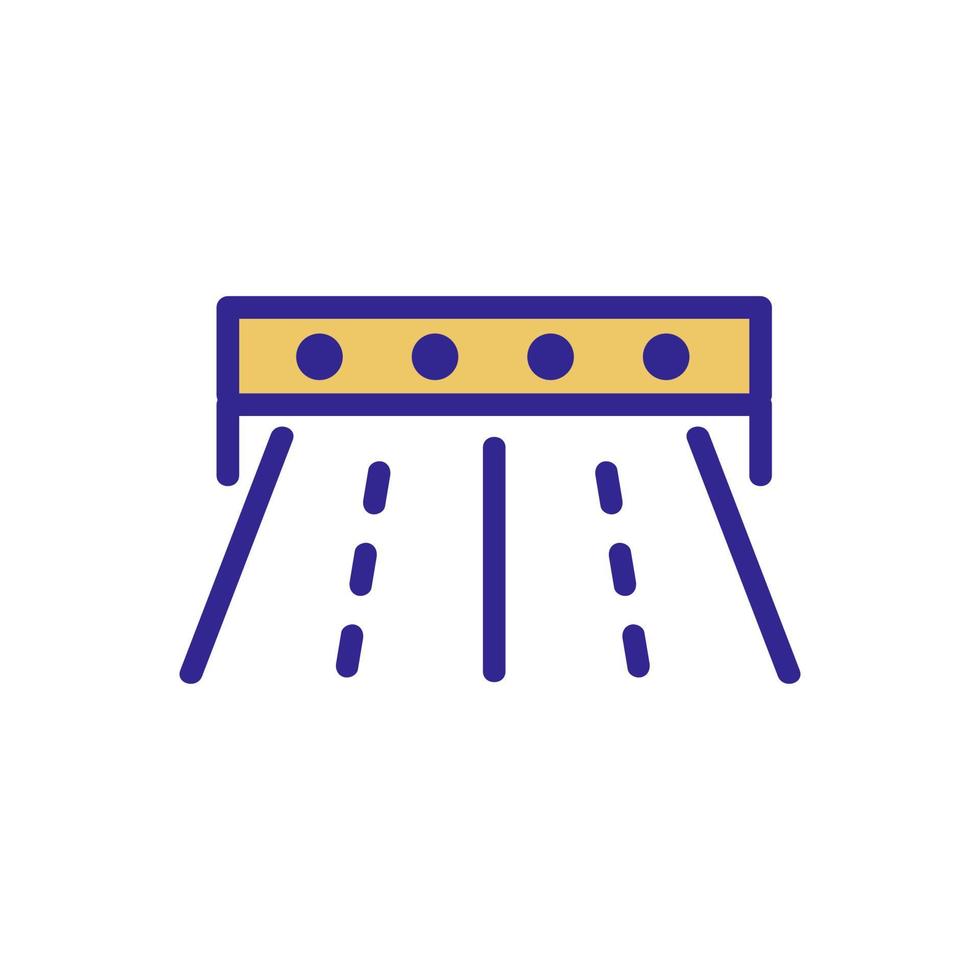 vettore icona strada a pedaggio. illustrazione del simbolo del contorno isolato