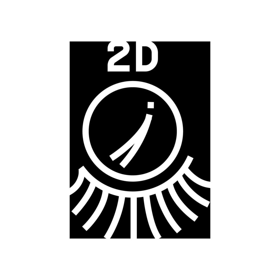 2d ciglia icona glifo illustrazione vettoriale