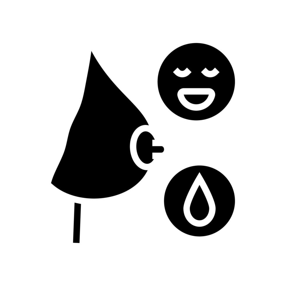 illustrazione vettoriale dell'icona del glifo di rinnovo del latte