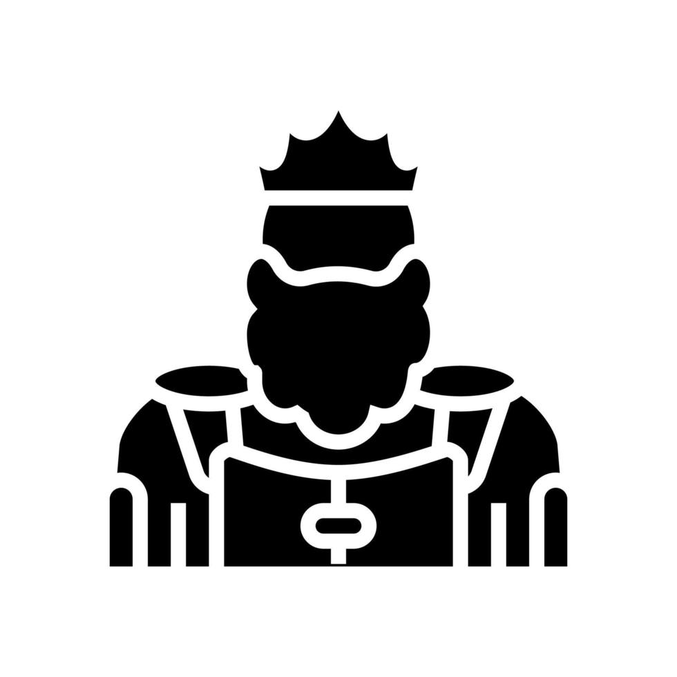illustrazione vettoriale dell'icona del glifo del regno del re