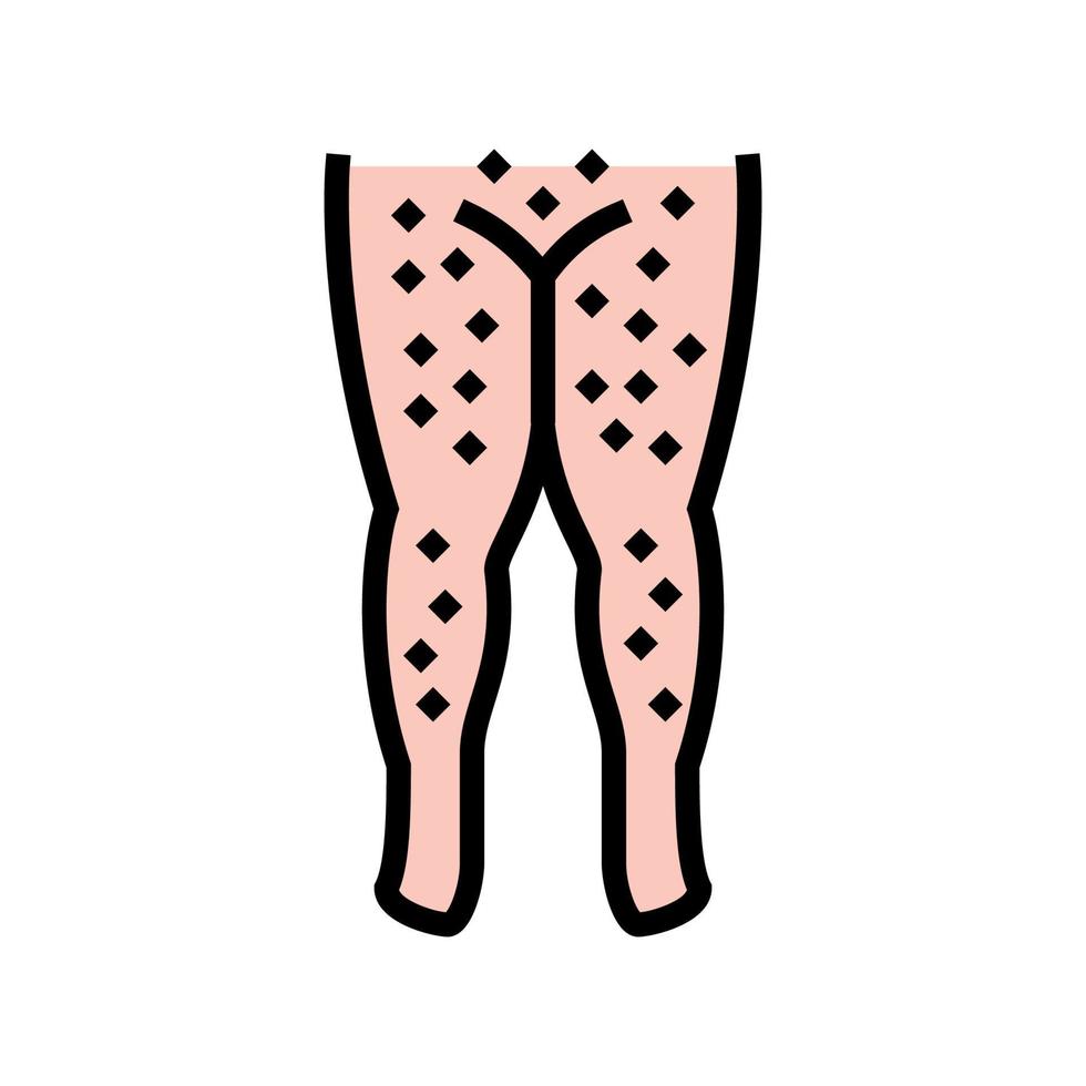 illustrazione vettoriale dell'icona del colore della rasatura della gamba pelosa