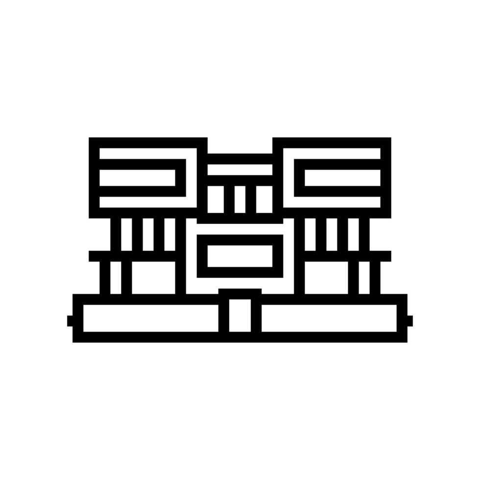 illustrazione vettoriale dell'icona della linea della casa della villa