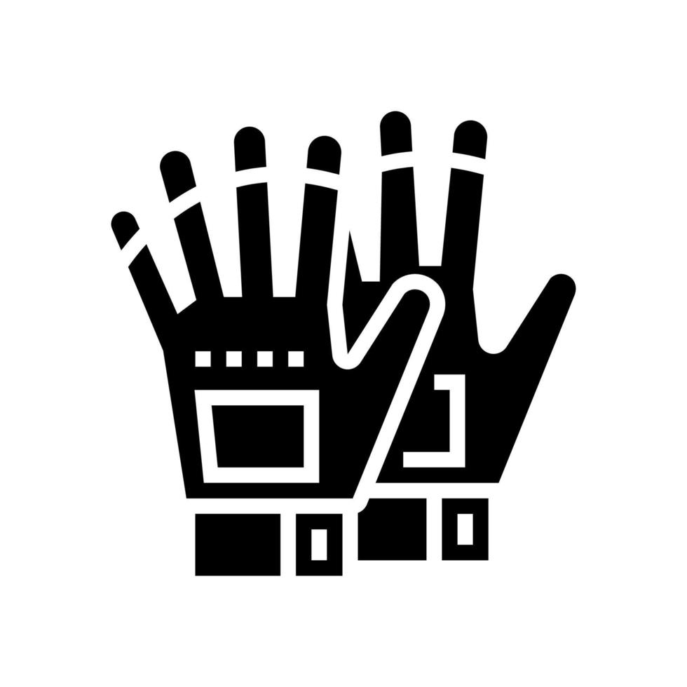 illustrazione vettoriale dell'icona del glifo dei guanti sportivi