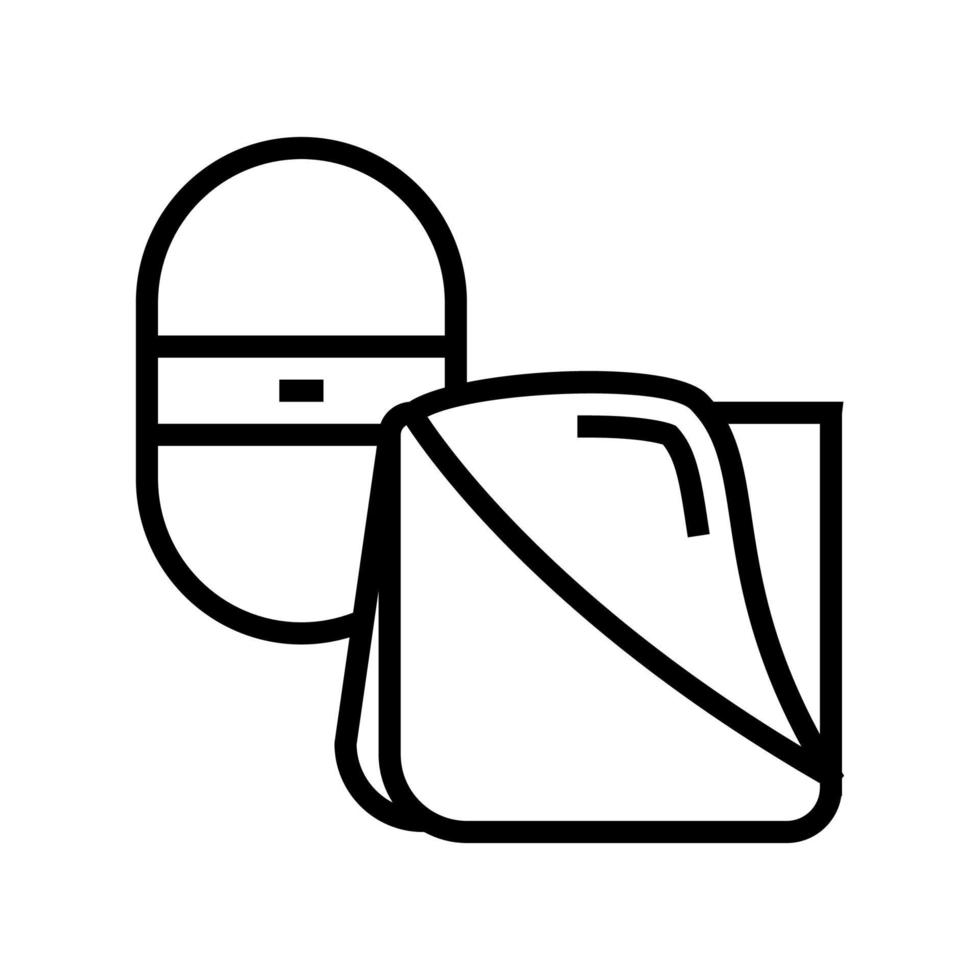 gomme per l'illustrazione vettoriale dell'icona della linea in pelle scamosciata e nabuk