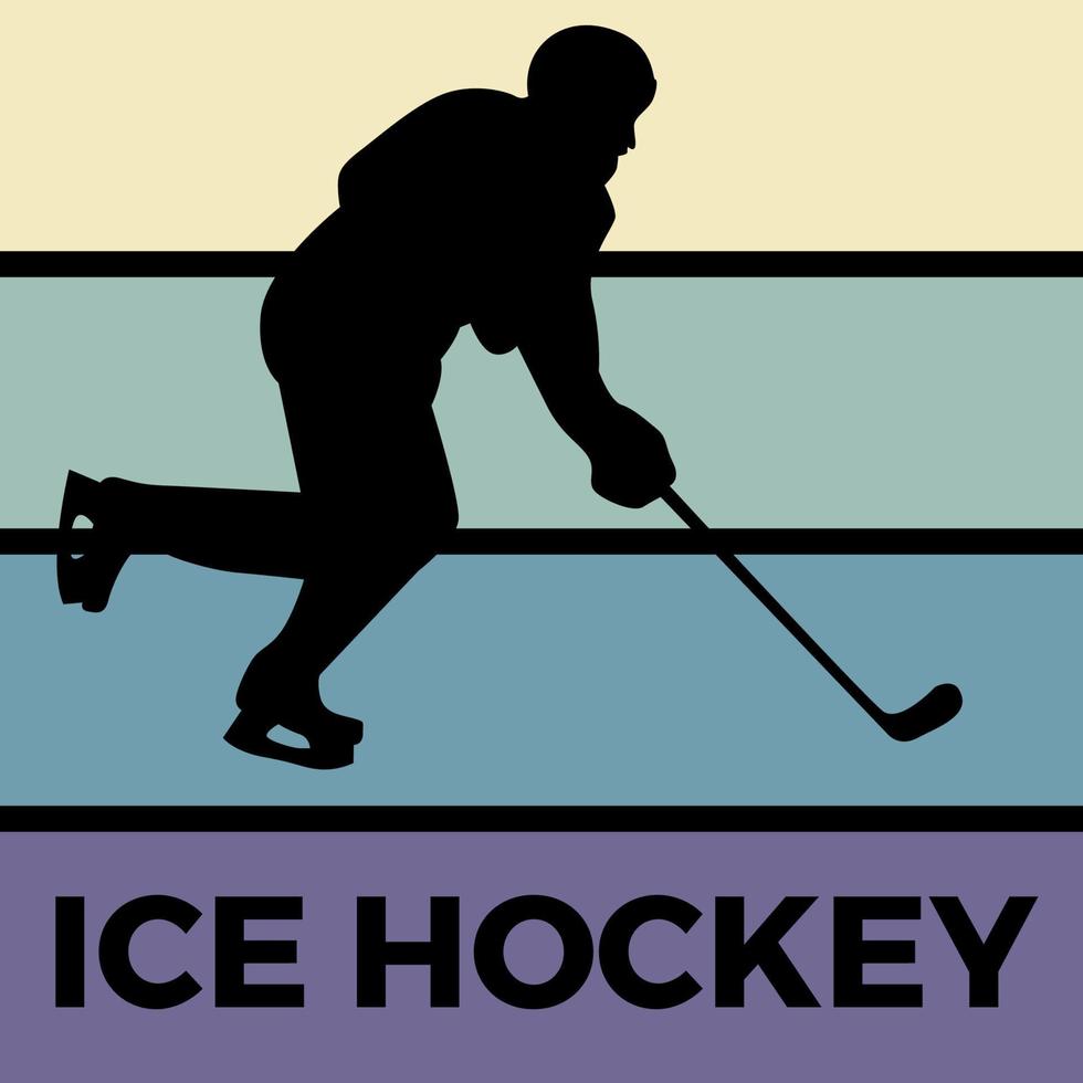 grafica vettoriale di attività sportiva silhouette hockey su ghiaccio