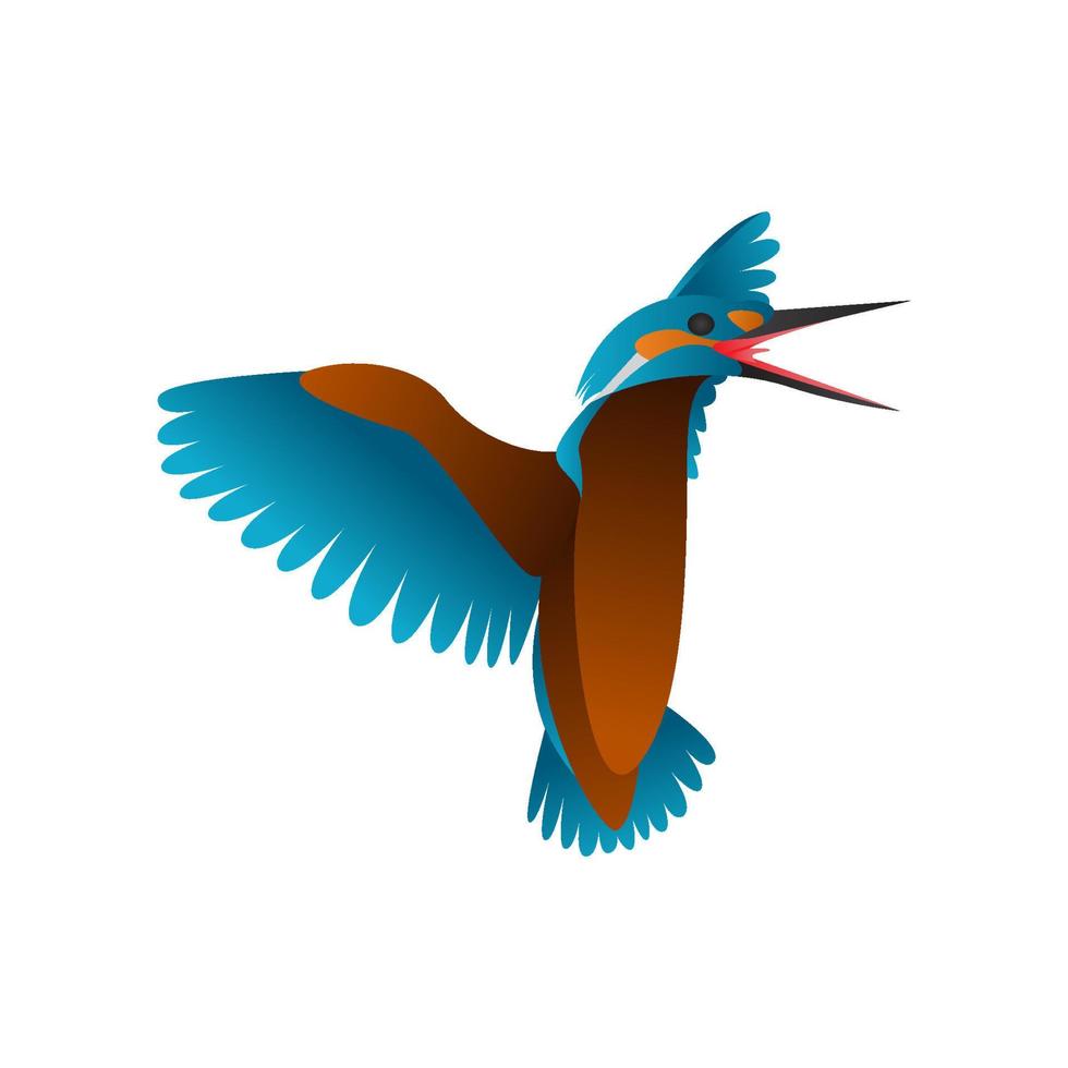 illustrazione vettoriale dell'uccello del martin pescatore sfumato