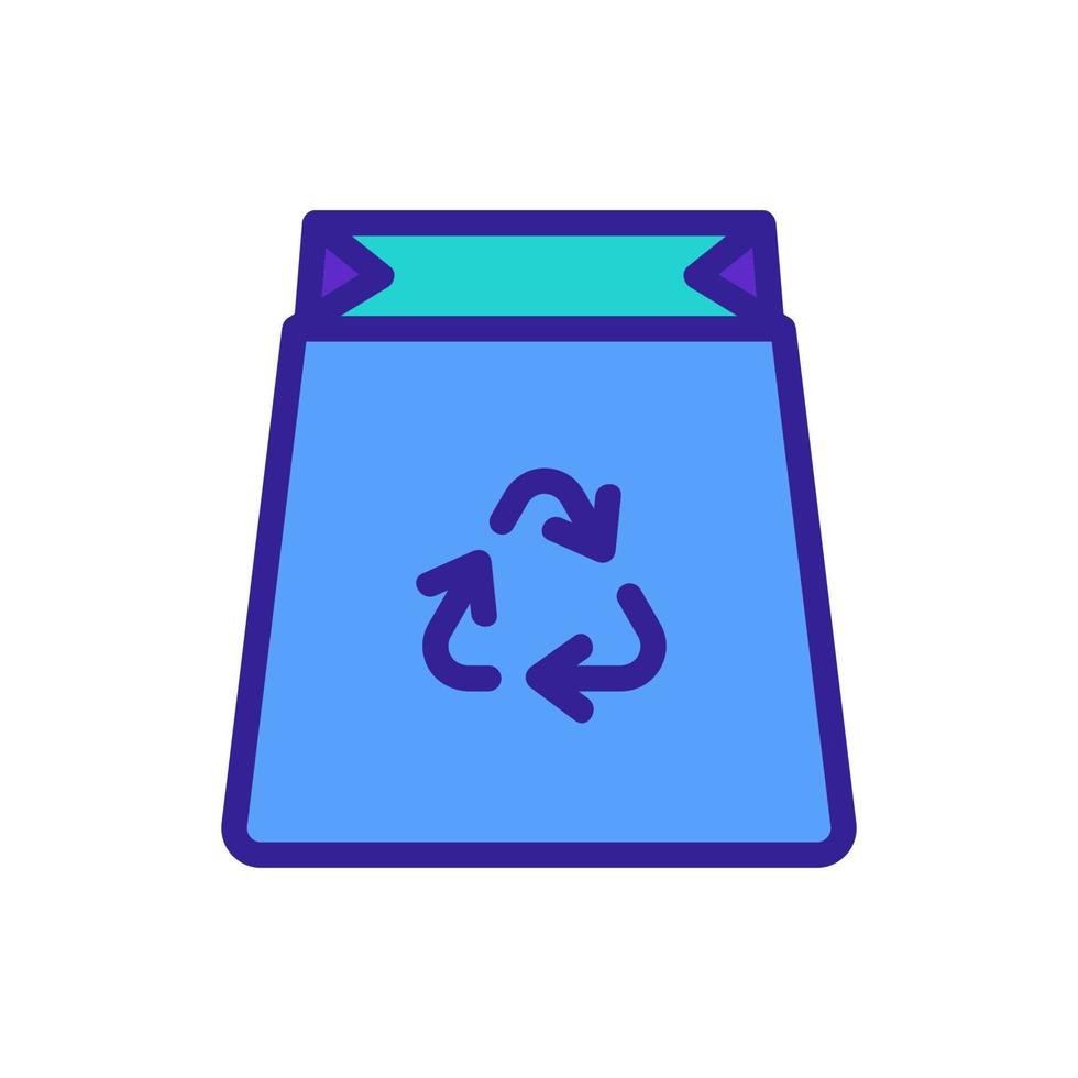 illustrazione del profilo vettoriale dell'icona di riciclaggio dei rifiuti