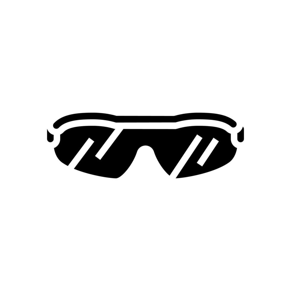 illustrazione vettoriale dell'icona del glifo dell'accessorio del giocatore di golf degli occhiali da sole