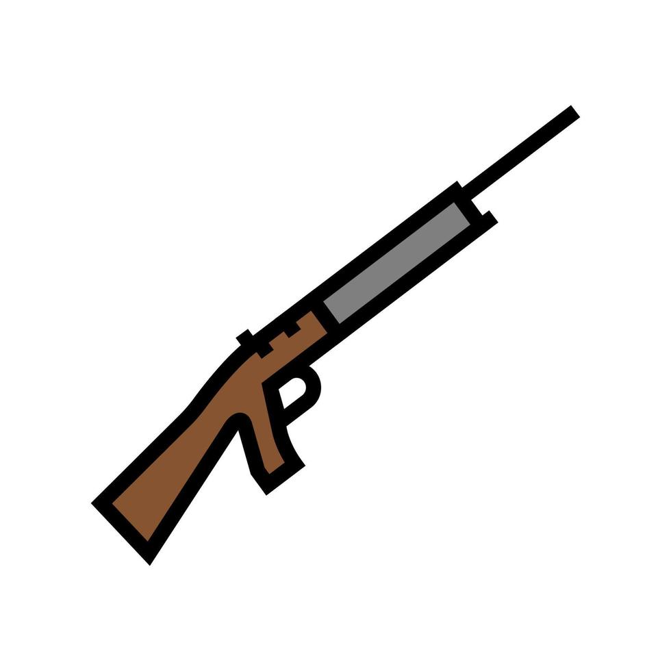illustrazione vettoriale dell'icona del colore dell'arma del fucile