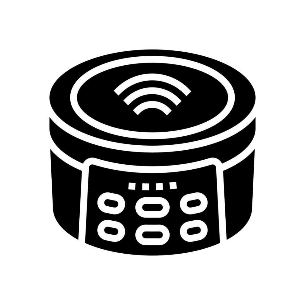 illustrazione vettoriale dell'icona del glifo dell'altoparlante musicale senza fili