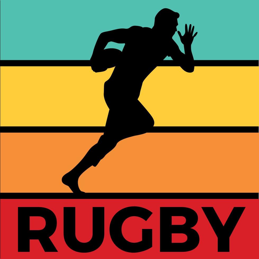 grafica vettoriale di attività sportiva silhouette di rugby