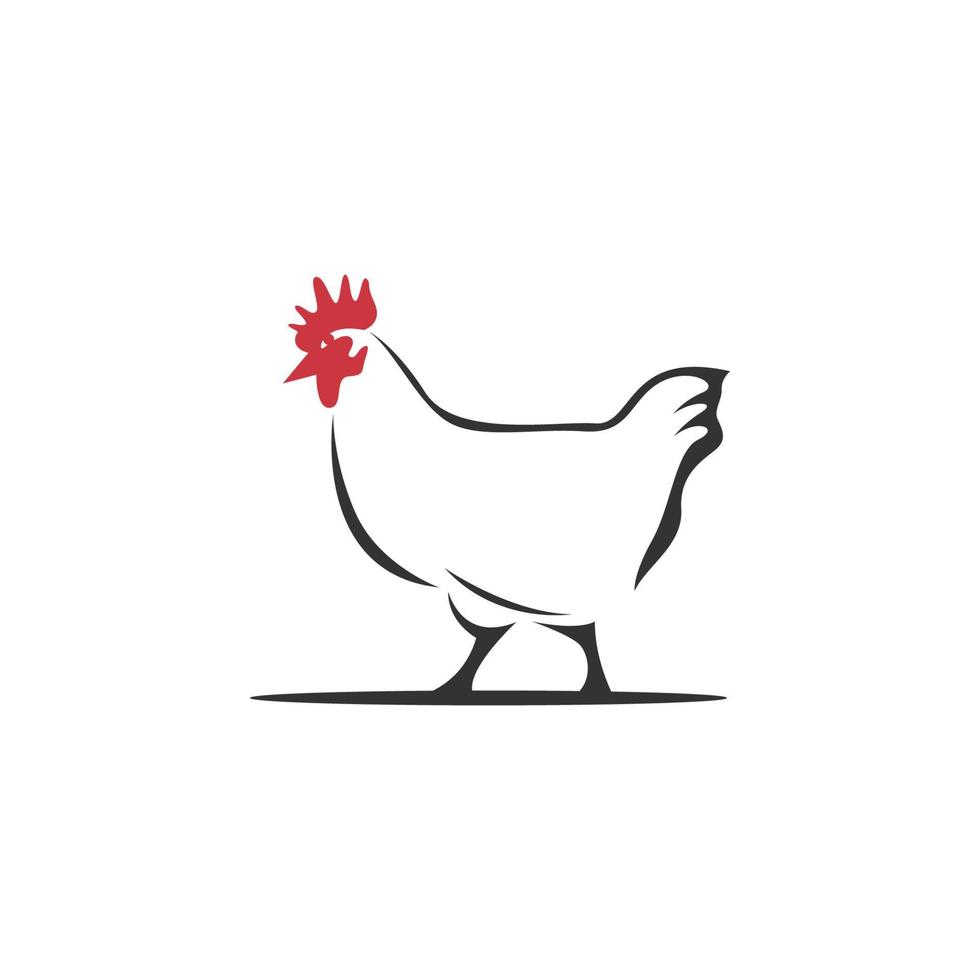 disegno dell'icona del logo di pollo vettore