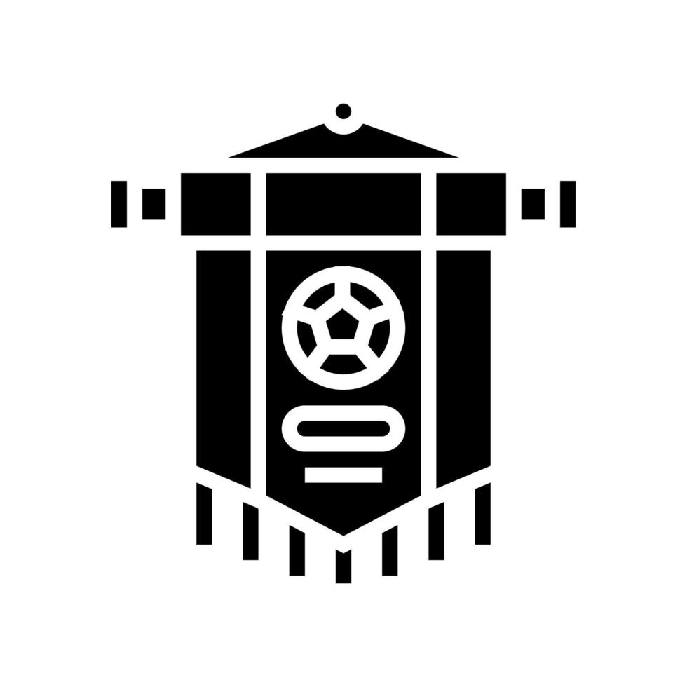 illustrazione vettoriale dell'icona del glifo del club di calcio