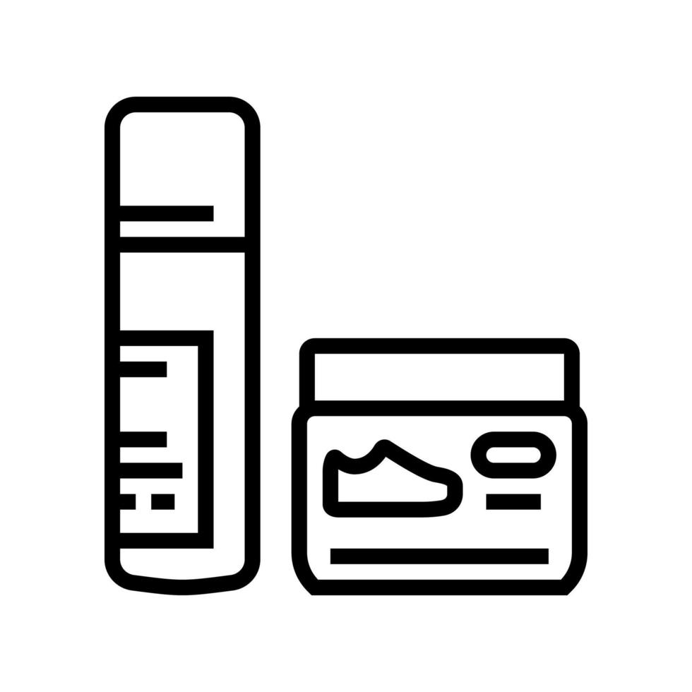 illustrazione vettoriale dell'icona della linea di cura delle scarpe in pasta di crema