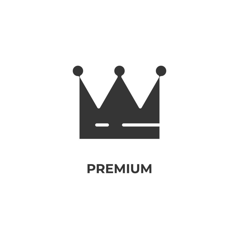 il segno di vettore del simbolo premium è isolato su uno sfondo bianco. colore dell'icona modificabile.
