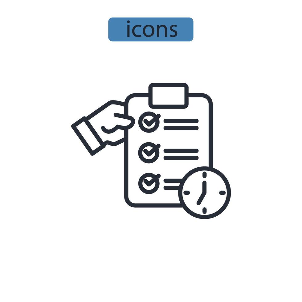 icone di preparazione simbolo elementi vettoriali per il web infografico