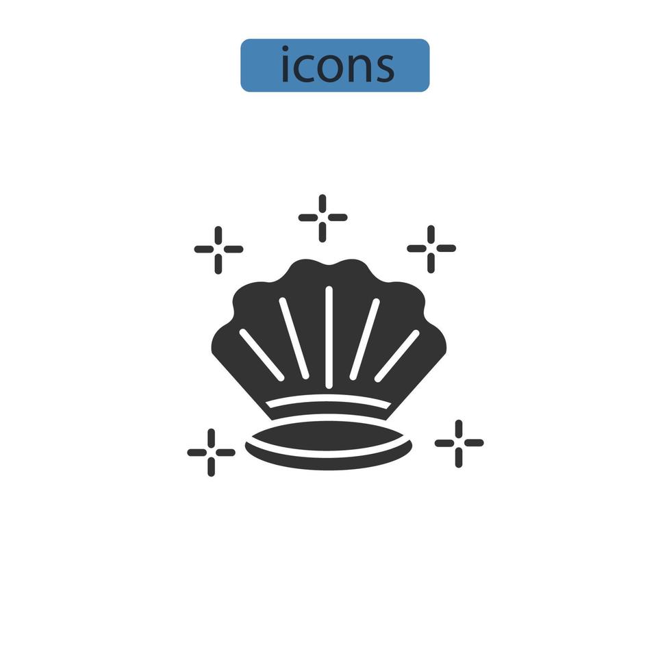 shell icone simbolo elementi vettoriali per il web infografica