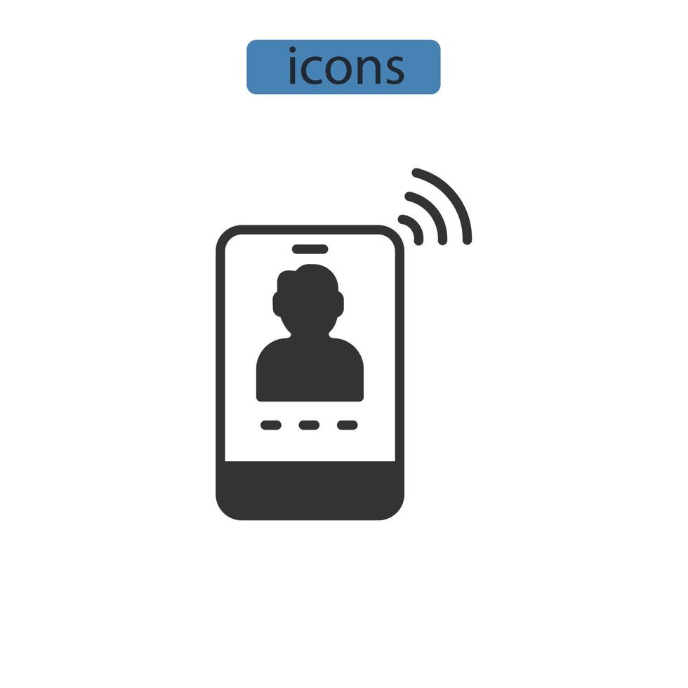 icone di chiamata simbolo elementi vettoriali per il web infografico