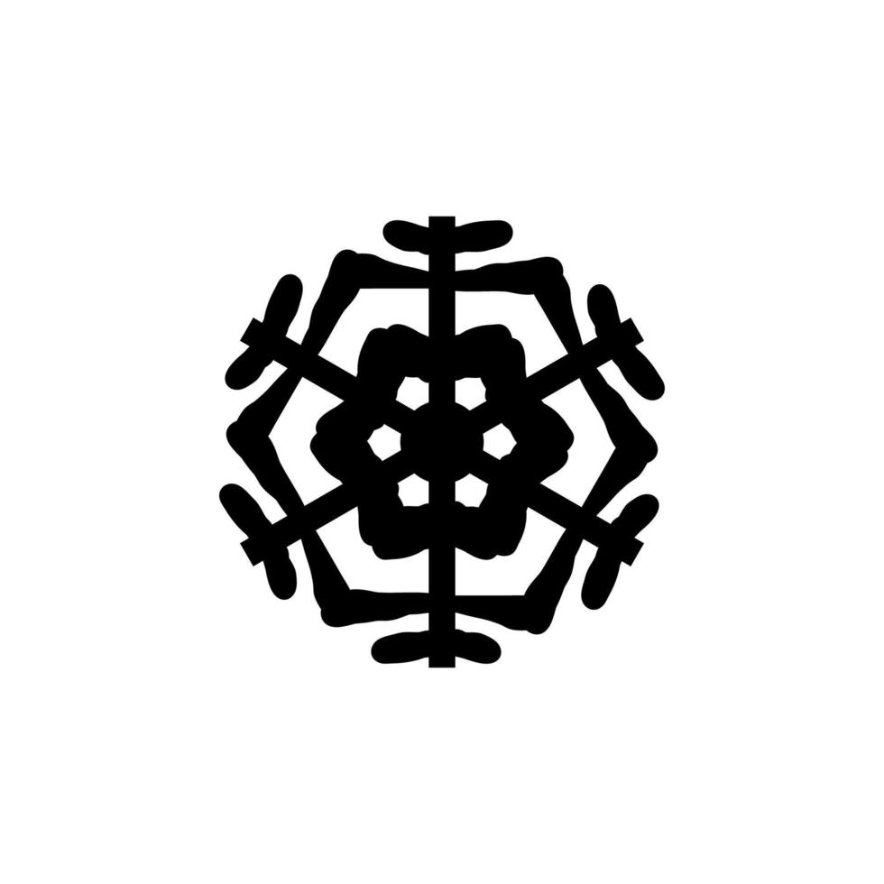 icona del fiocco di neve, logo isolato su priorità bassa bianca vettore