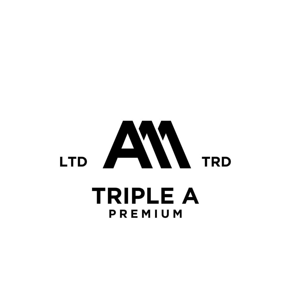 tripla aaa lettera logo icona design vettore