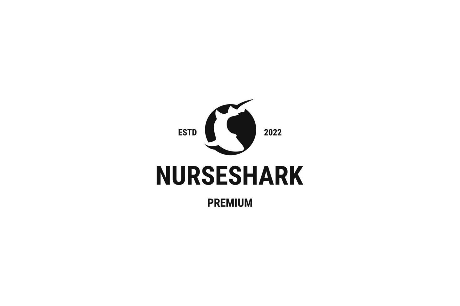 pesce infermiera squalo logo design illustrazione vettoriale idea
