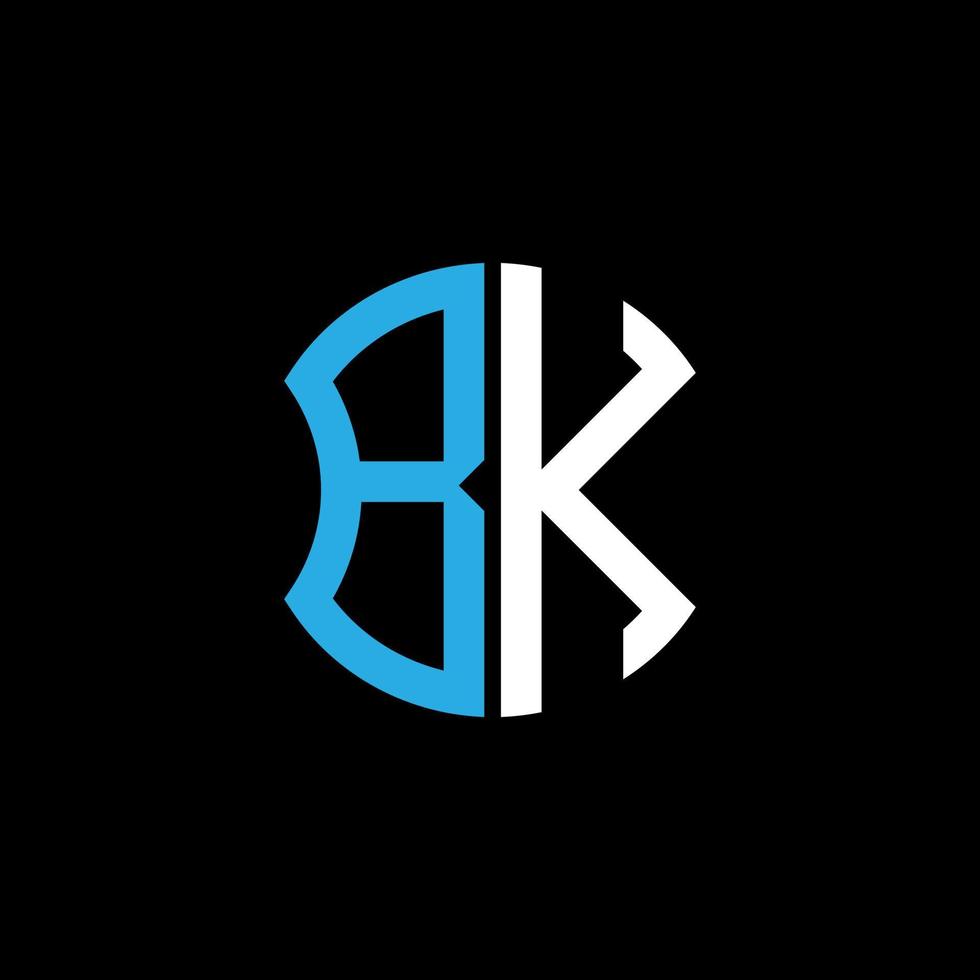 design creativo del logo della lettera bk con grafica vettoriale, design del logo semplice e moderno abc. vettore