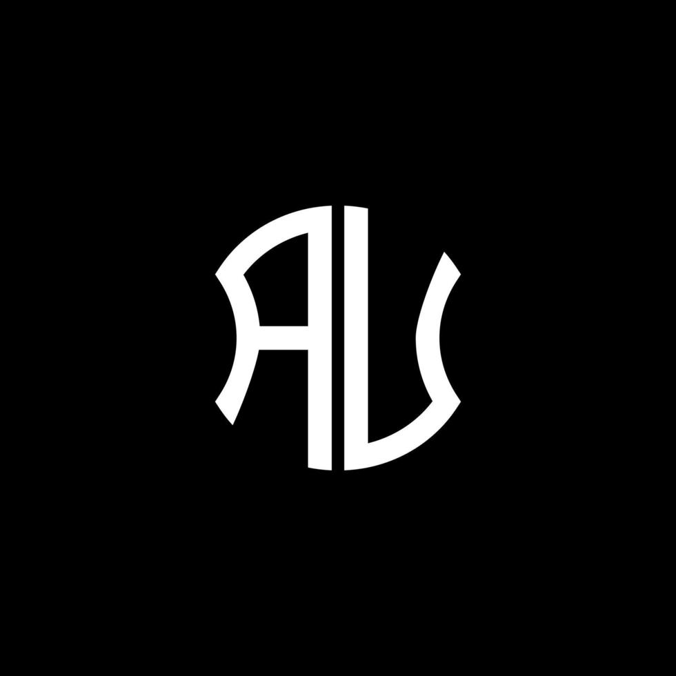 design creativo del logo della lettera au con grafica vettoriale, design del logo semplice e moderno abc. vettore