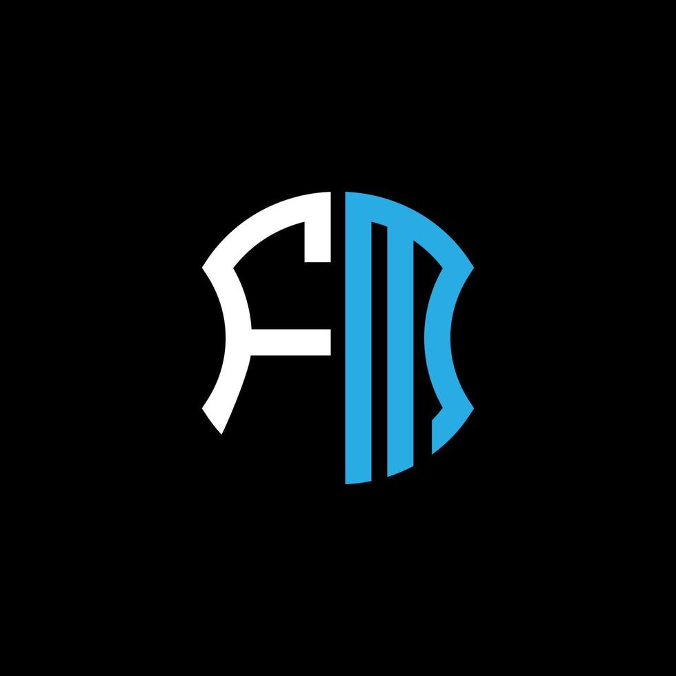 design creativo del logo della lettera fm con grafica vettoriale, design del logo semplice e moderno abc. vettore