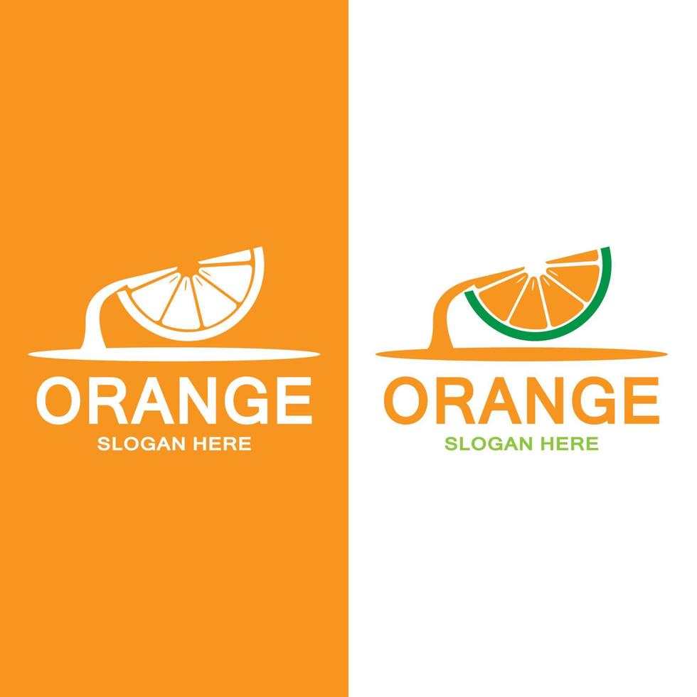 vettore icona logo frutta arancione fresca, fetta di lime